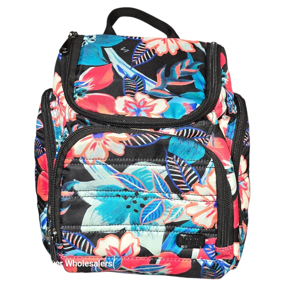 Lug Caddy Hanging Toiletry Bag Organizer Aloha Floral Black Tropical Travel Case
